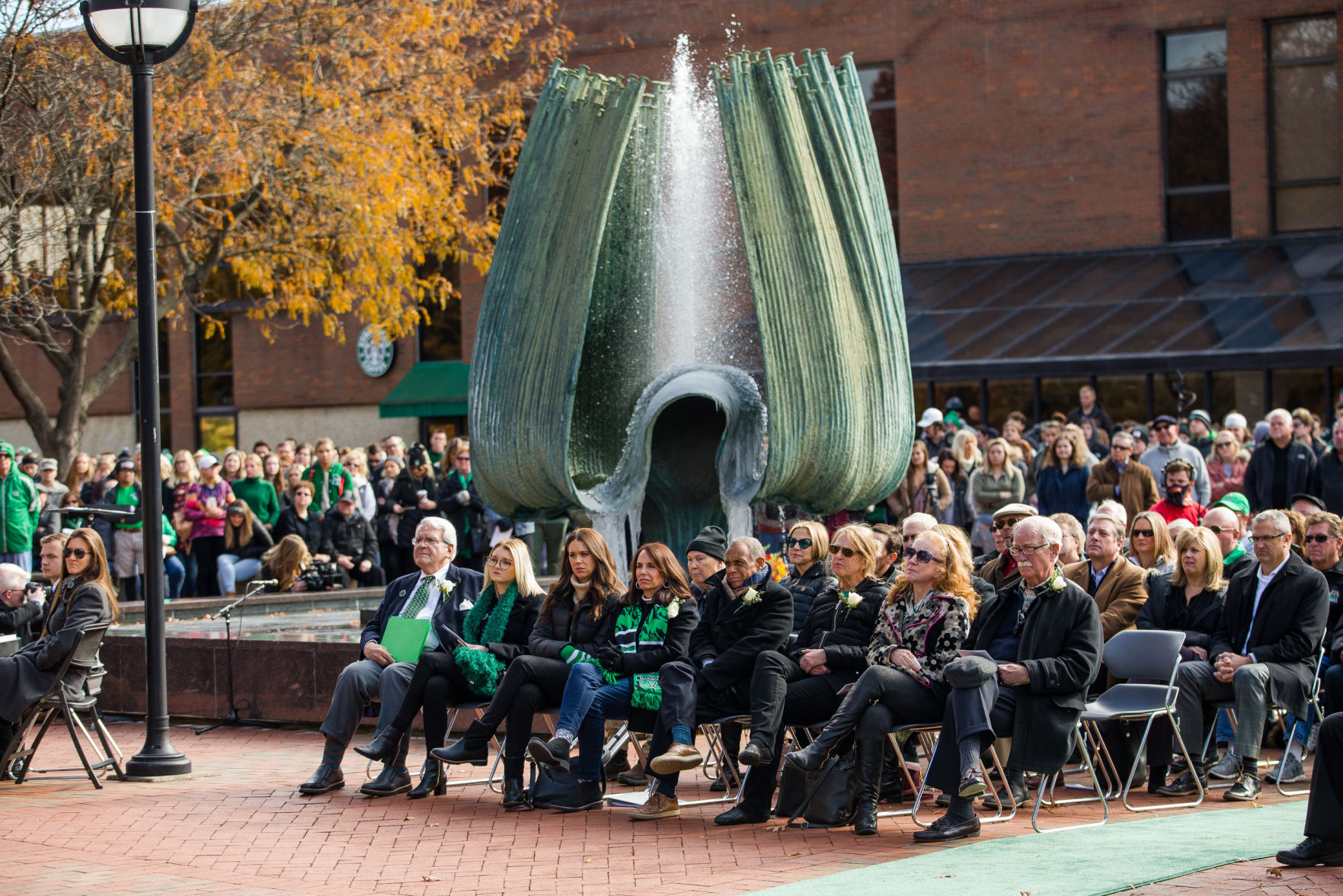 Memorial Fountain ceremony